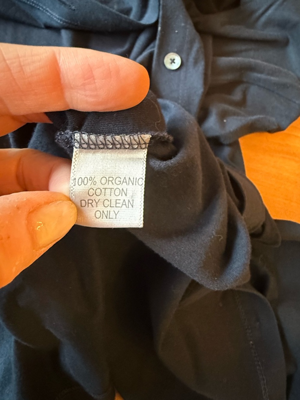 Morgane Le Fay Navy Button-Front Top - Picture 5 of 5
